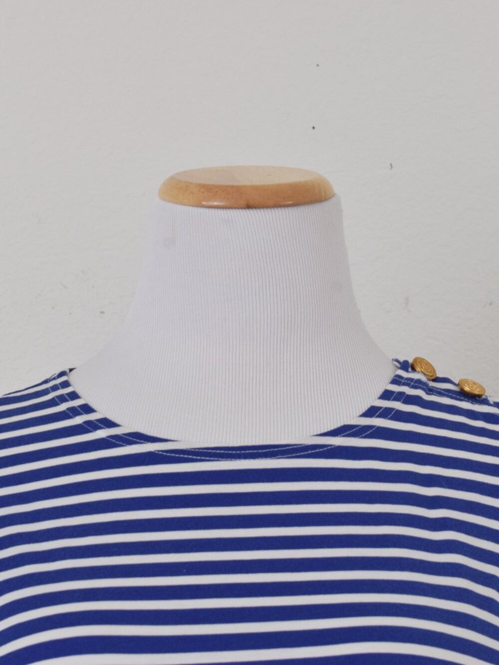 Vintage 90s Blue and White Striped Tee by Liz Claiborne | size S - Picture 6 of 13